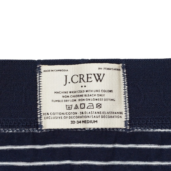New JCREW Mens Size M Boxer Briefs in Navy and White Stripe - Picture 3 of 3
